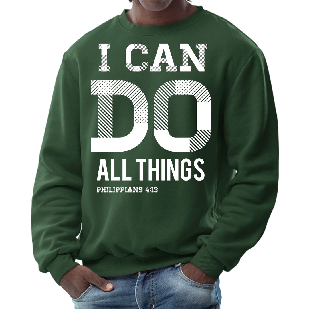 Mens Graphic Sweatshirt - i can do All Things Philippians 4:13 - Mens