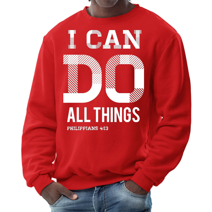 Mens Graphic Sweatshirt - i can do All Things Philippians 4:13 - Mens