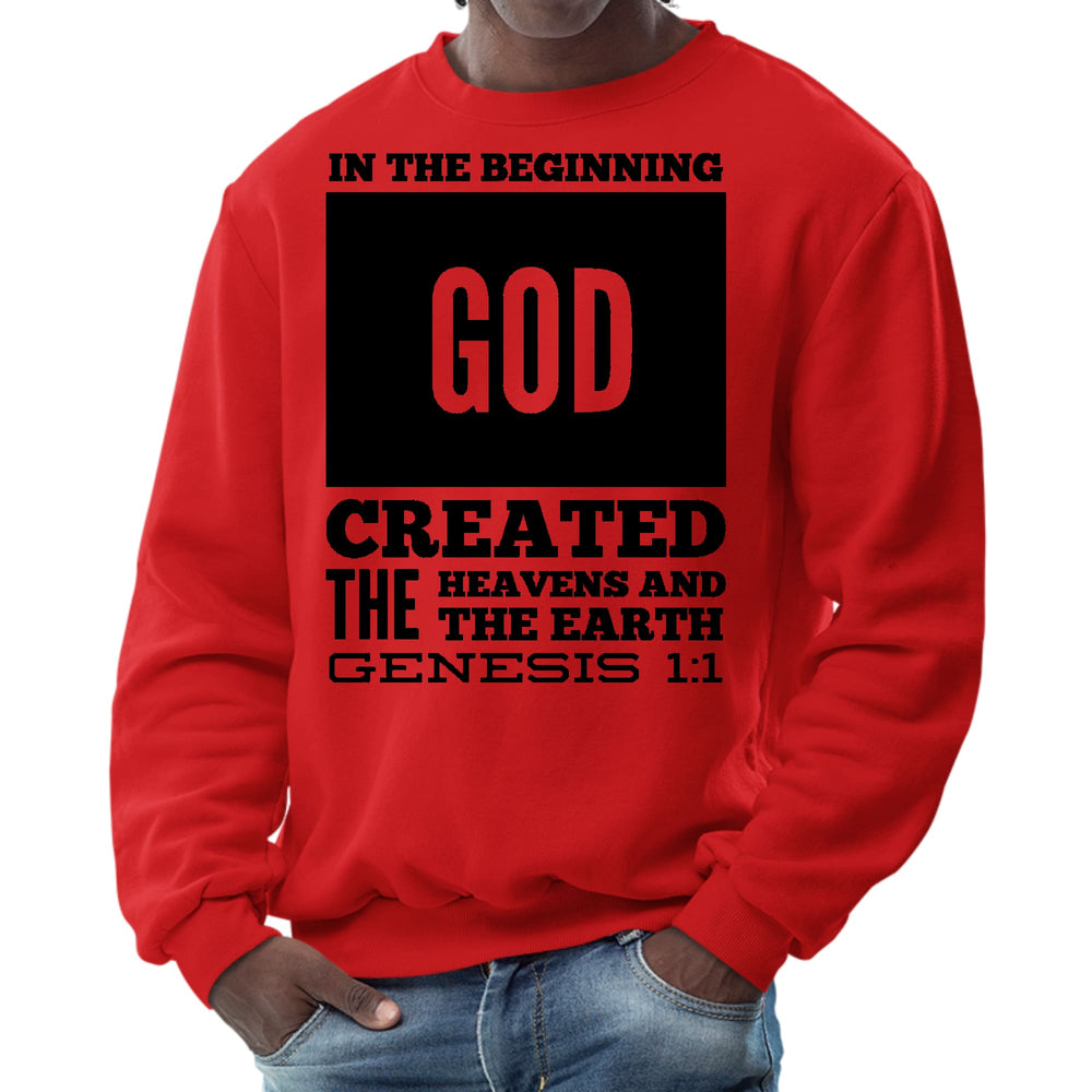 Mens Graphic Sweatshirt in the Beginning Print - Mens | Sweatshirts