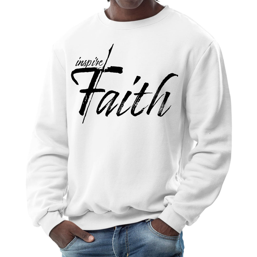 Mens Graphic Sweatshirt Inspire Faith Black Print - Mens | Sweatshirts