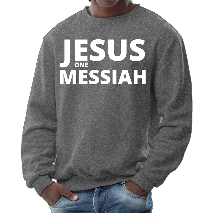 Mens Graphic Sweatshirt Jesus one Messiah - Mens | Sweatshirts