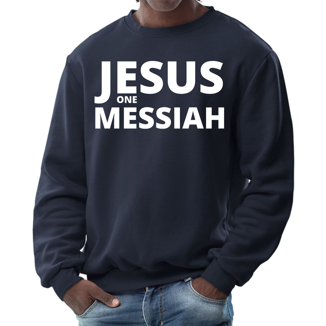 Mens Graphic Sweatshirt Jesus one Messiah - Mens | Sweatshirts