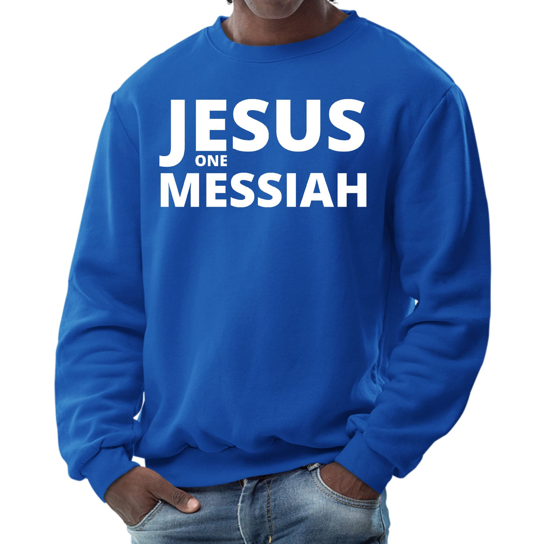 Mens Graphic Sweatshirt Jesus one Messiah - Mens | Sweatshirts