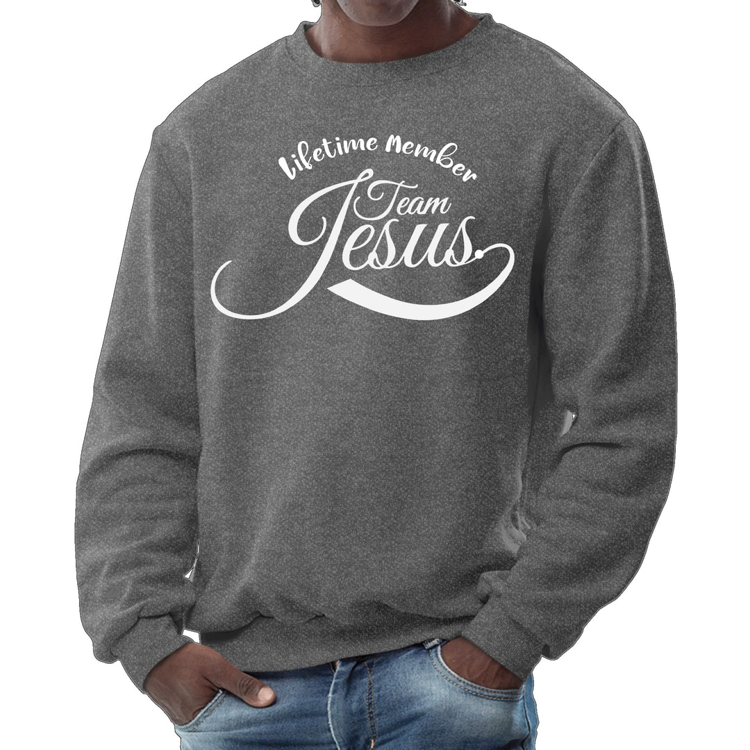 Mens Graphic Sweatshirt Lifetime Member Team Jesus - Mens | Sweatshirts