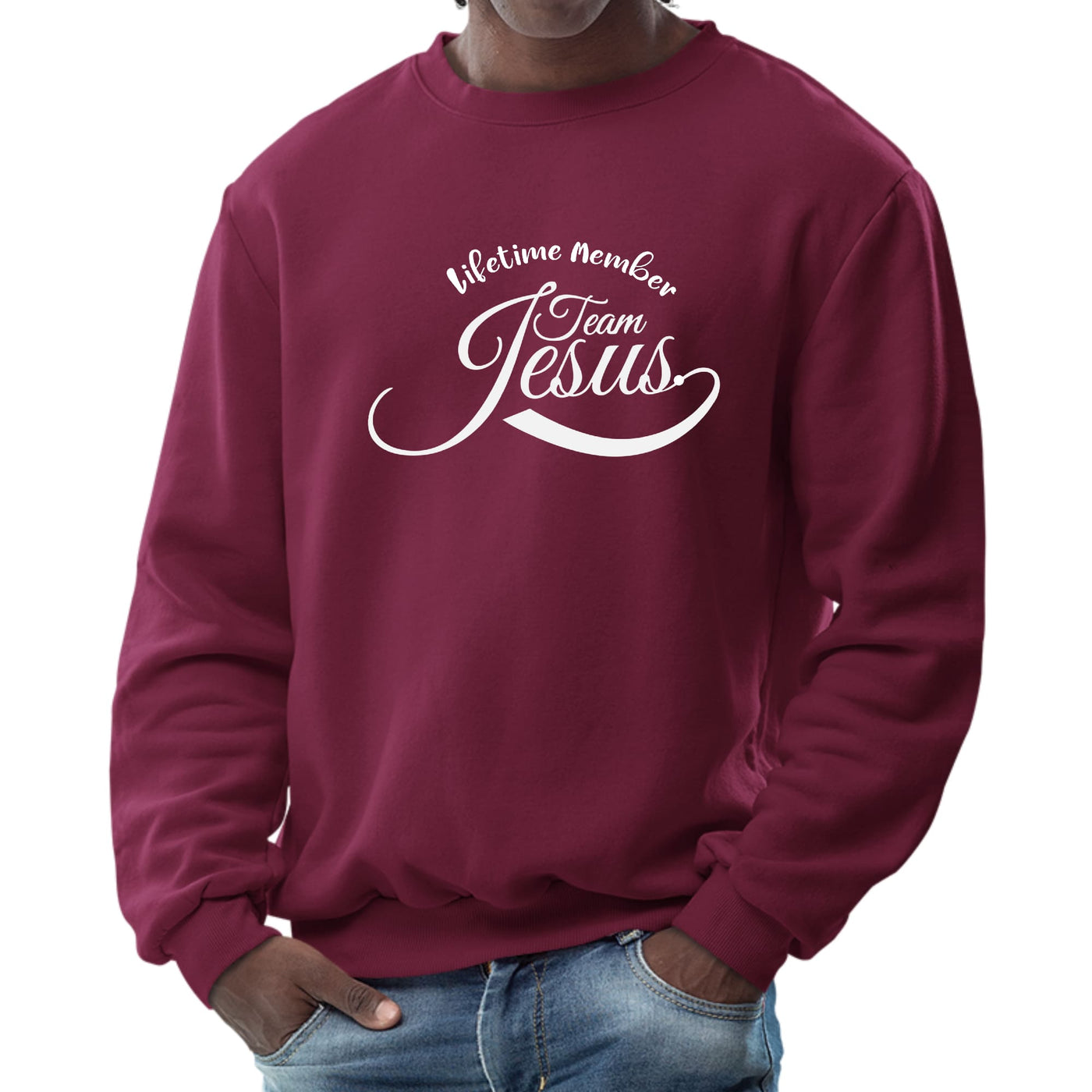 Mens Graphic Sweatshirt Lifetime Member Team Jesus - Mens | Sweatshirts