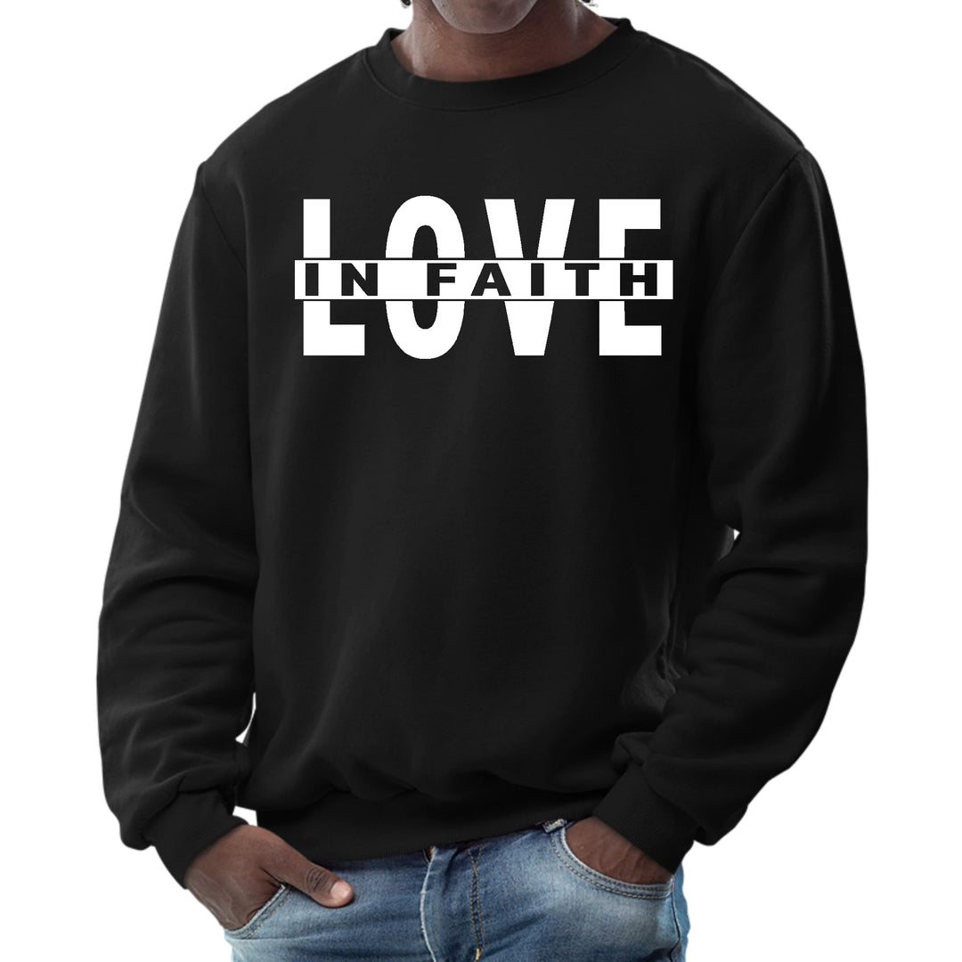 Mens Graphic Sweatshirt Love in Faith - Mens | Sweatshirts