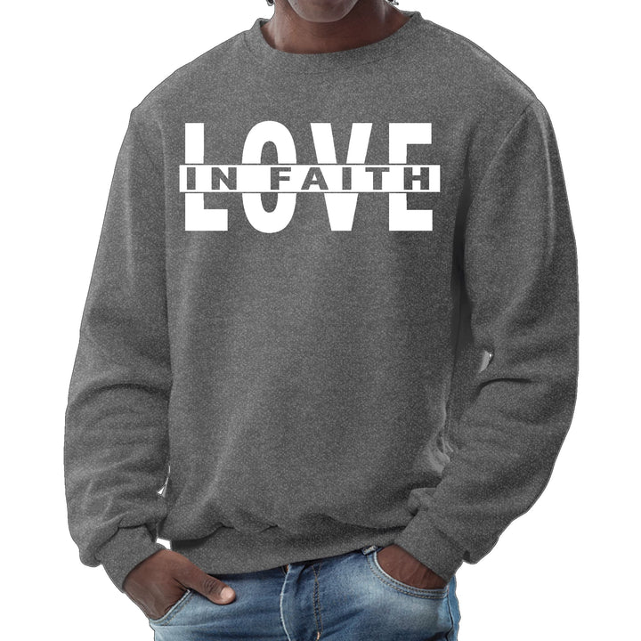 Mens Graphic Sweatshirt Love in Faith - Mens | Sweatshirts