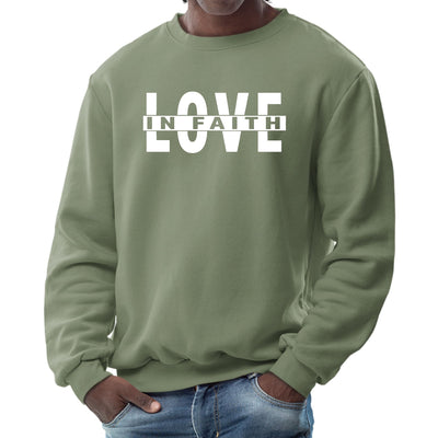 Mens Graphic Sweatshirt Love In Faith - Mens | Sweatshirts