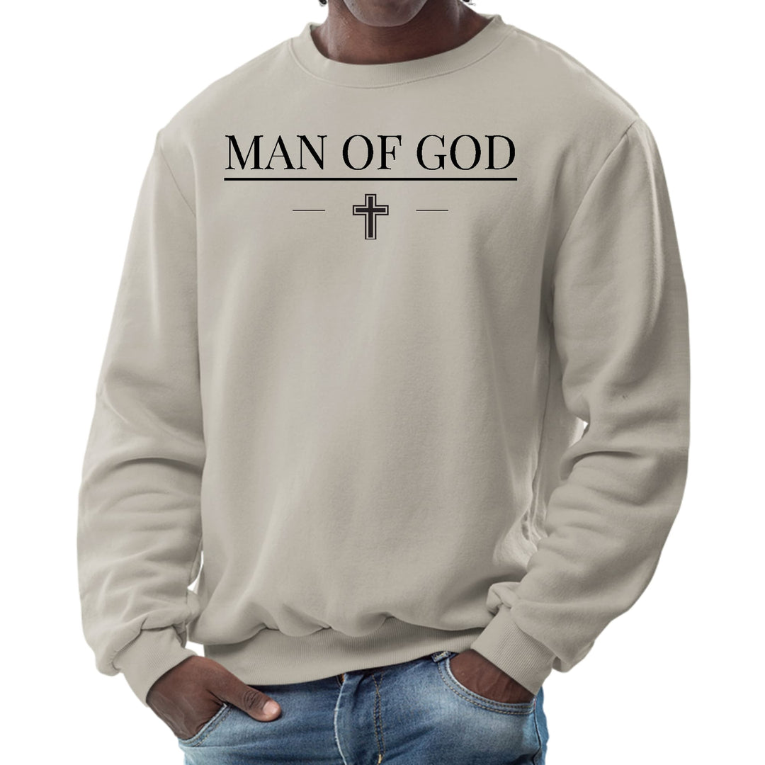 Mens Graphic Sweatshirt - Man of God Black Print - Mens/Sweatshirts