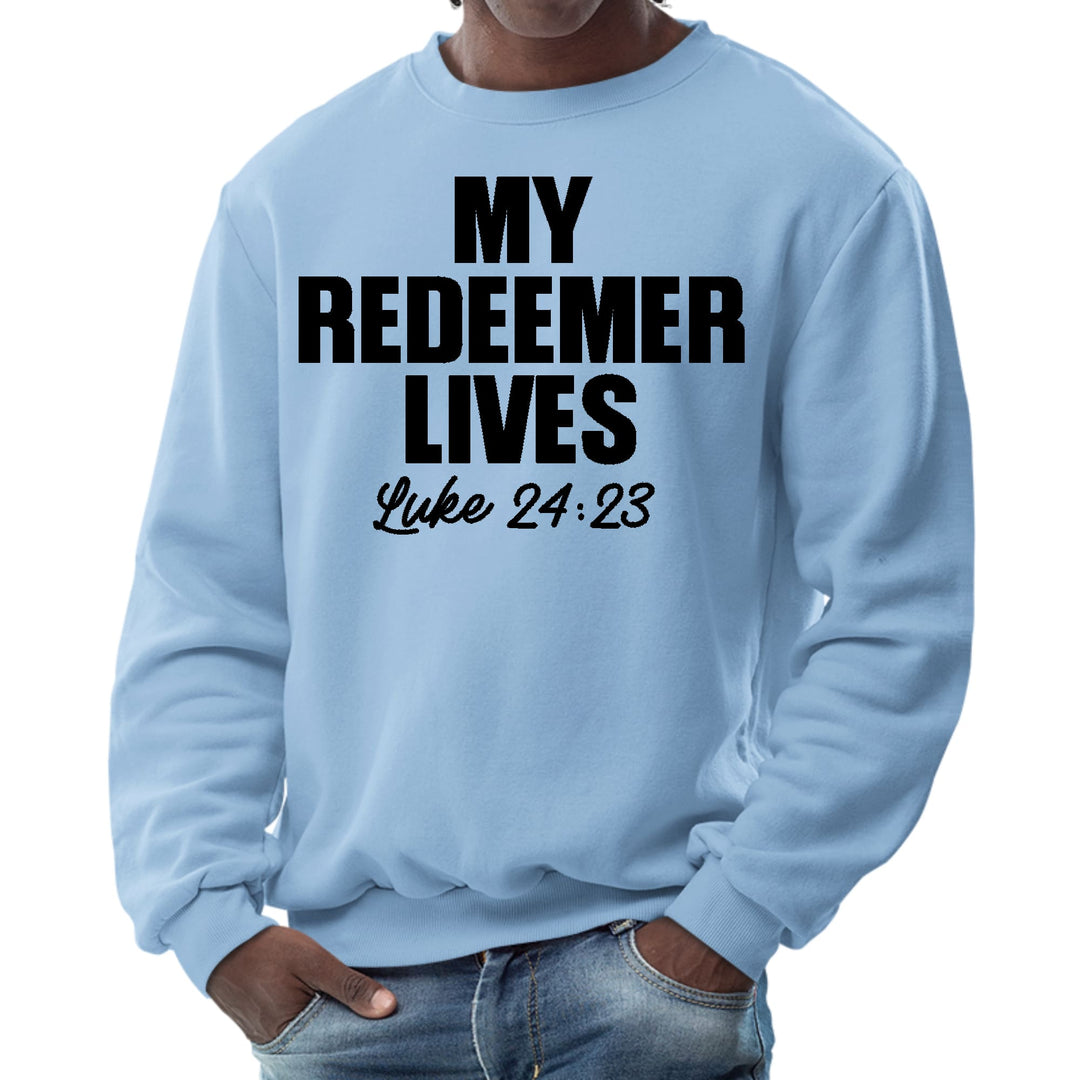 Mens Graphic Sweatshirt - my Redeemer Lives Print - Mens/Sweatshirts