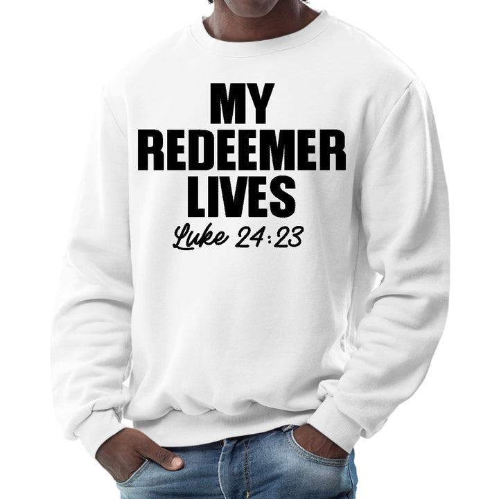 Mens Graphic Sweatshirt - my Redeemer Lives Print - Mens/Sweatshirts