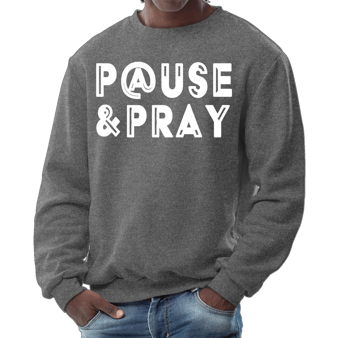 Mens Graphic Sweatshirt - Pause and Pray - Mens/Sweatshirts
