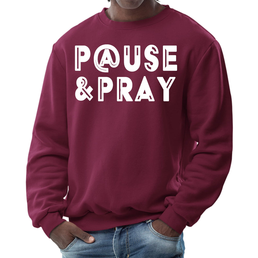 Mens Graphic Sweatshirt - Pause and Pray - Mens/Sweatshirts