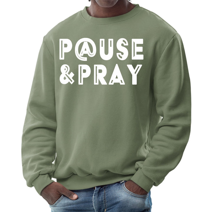 Mens Graphic Sweatshirt - Pause and Pray - Mens/Sweatshirts