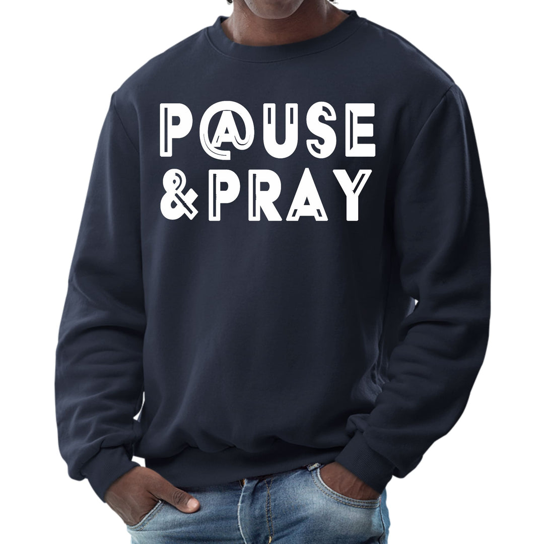Mens Graphic Sweatshirt - Pause and Pray - Mens/Sweatshirts
