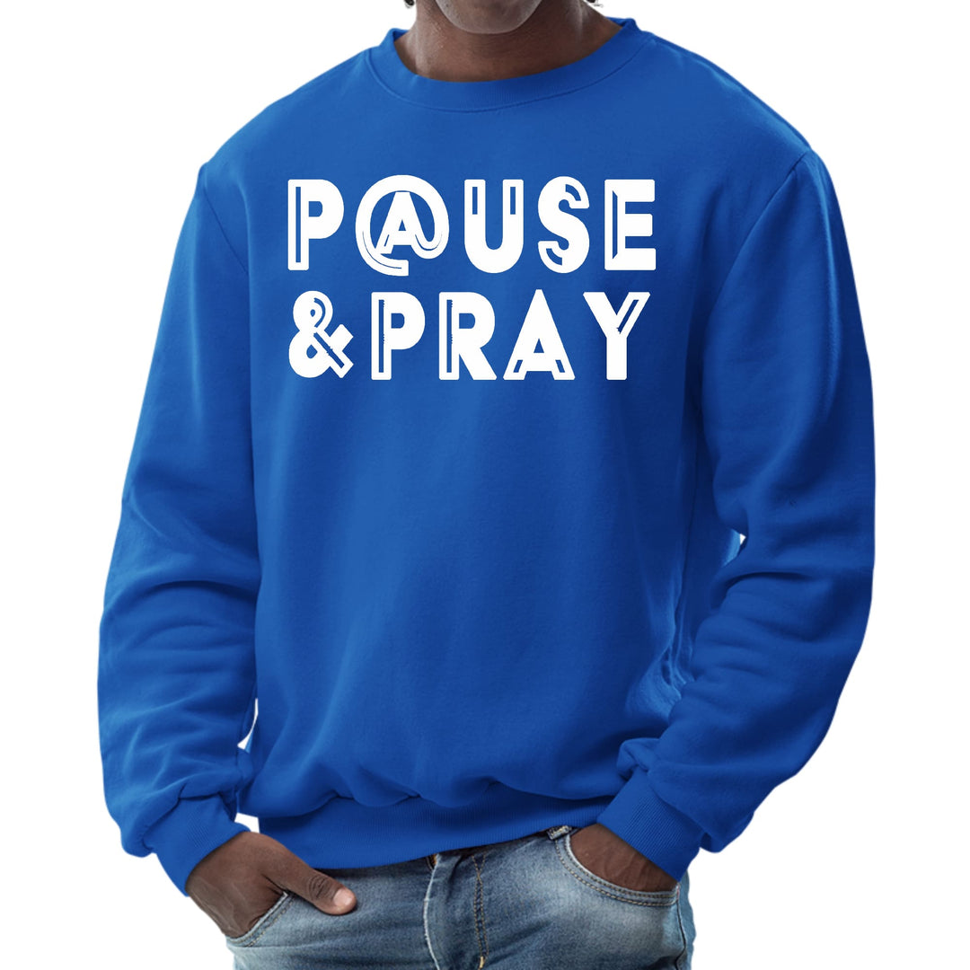 Mens Graphic Sweatshirt - Pause and Pray - Mens/Sweatshirts