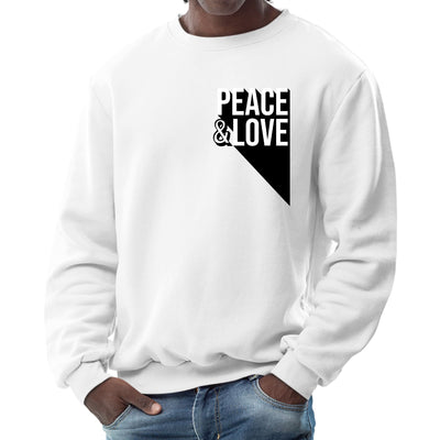 Mens Graphic Sweatshirt Peace And Love Print - Mens | Sweatshirts
