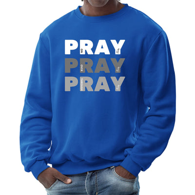 Mens Graphic Sweatshirt Pray On It Over It Through - Mens | Sweatshirts
