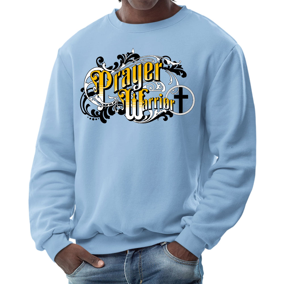 Mens Graphic Sweatshirt Prayer Warrior Victorian Style Illustration - Mens