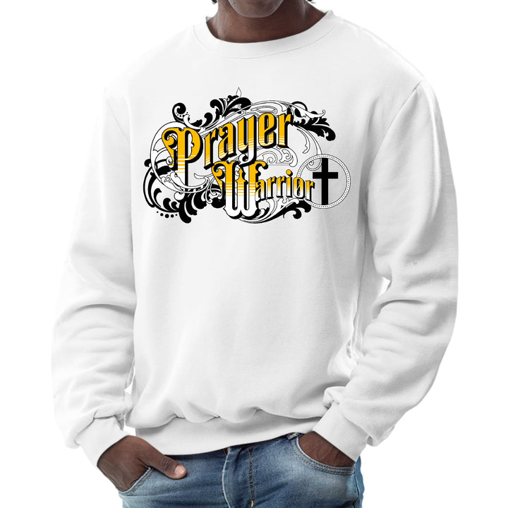 Mens Graphic Sweatshirt Prayer Warrior Victorian Style Illustration - Mens