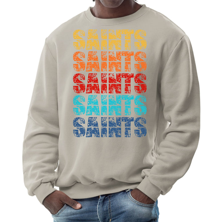 Mens Graphic Sweatshirt Saints Colorful Art Illustration - Mens | Sweatshirts