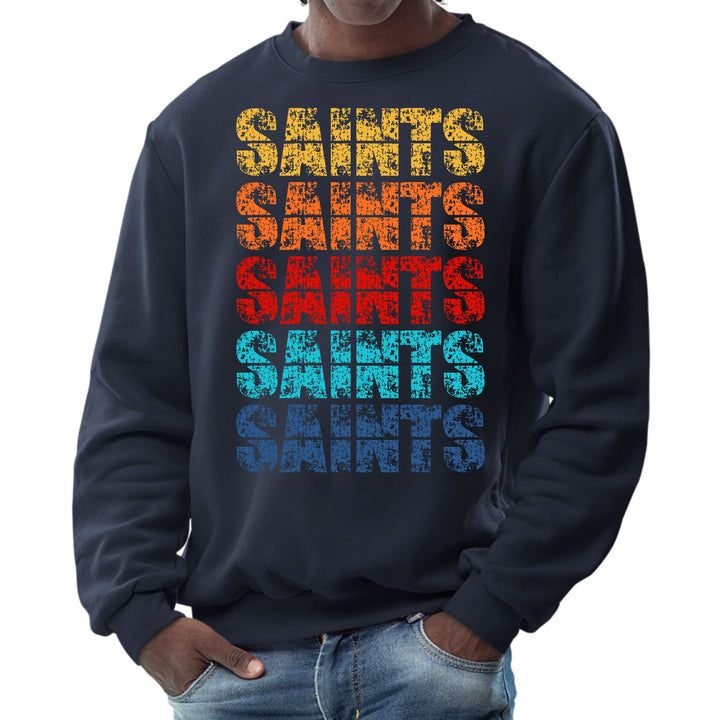 Mens Graphic Sweatshirt Saints Colorful Art Illustration - Mens | Sweatshirts