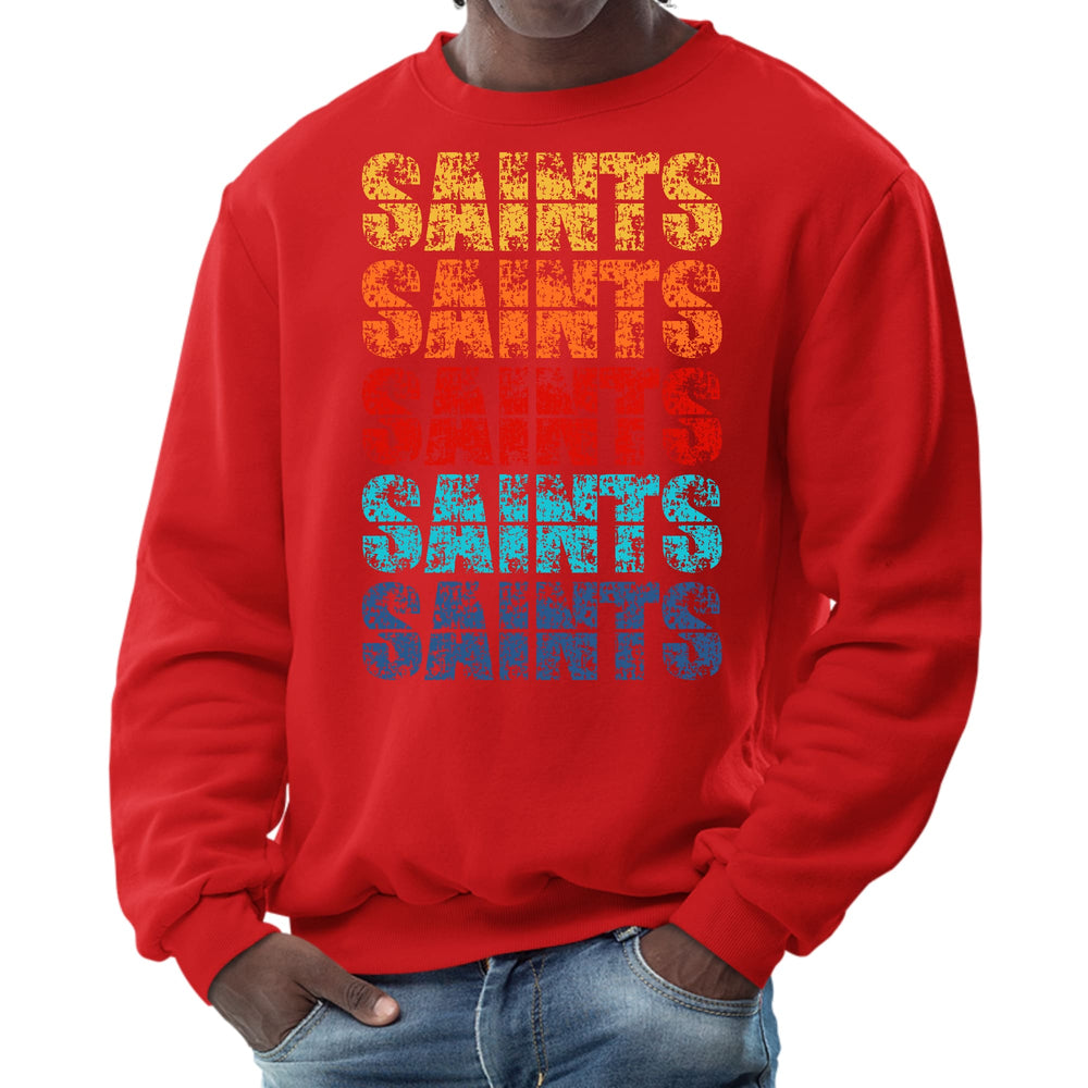 Mens Graphic Sweatshirt Saints Colorful Art Illustration - Mens | Sweatshirts