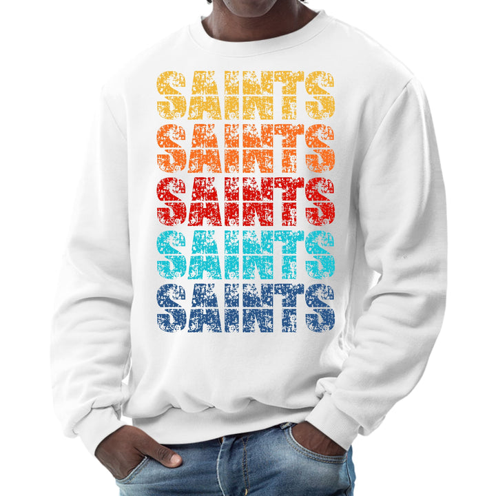 Mens Graphic Sweatshirt Saints Colorful Art Illustration - Mens | Sweatshirts