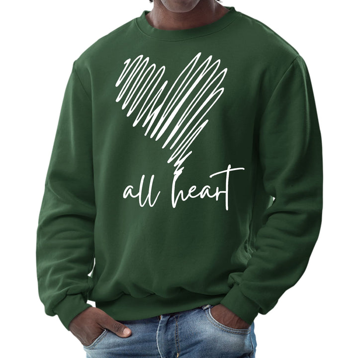 Mens Graphic Sweatshirt Say it Soul - All Heart Line Art Print - Mens