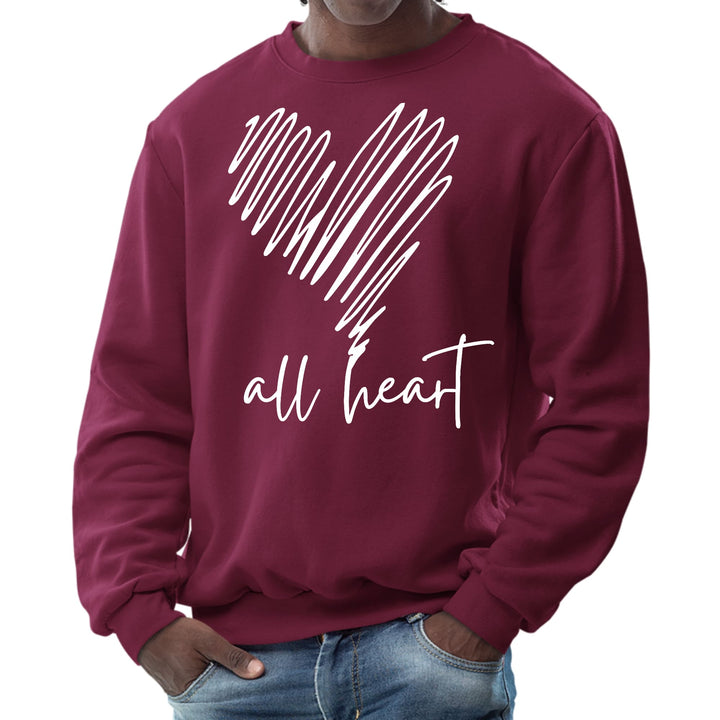 Mens Graphic Sweatshirt Say it Soul - All Heart Line Art Print - Mens