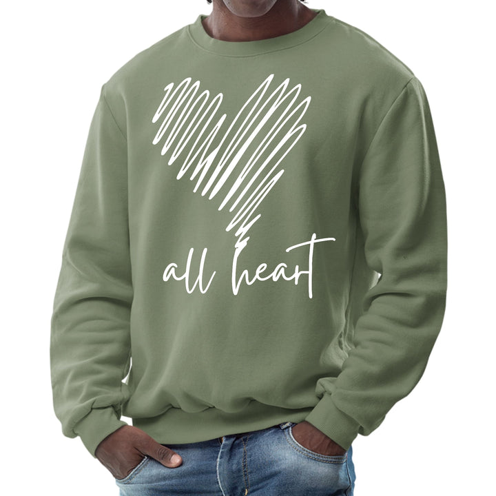 Mens Graphic Sweatshirt Say it Soul - All Heart Line Art Print - Mens