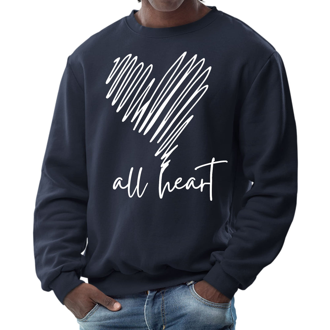 Mens Graphic Sweatshirt Say it Soul - All Heart Line Art Print - Mens