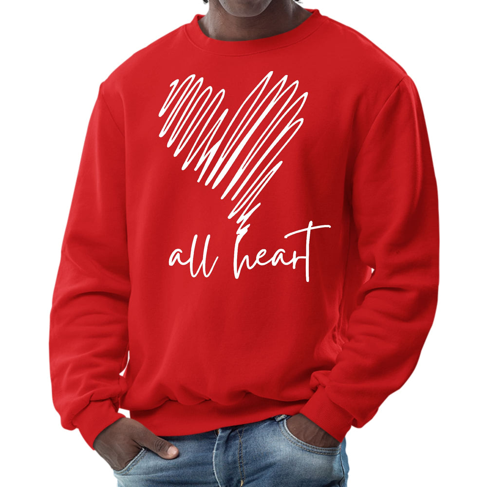 Mens Graphic Sweatshirt Say it Soul - All Heart Line Art Print - Mens