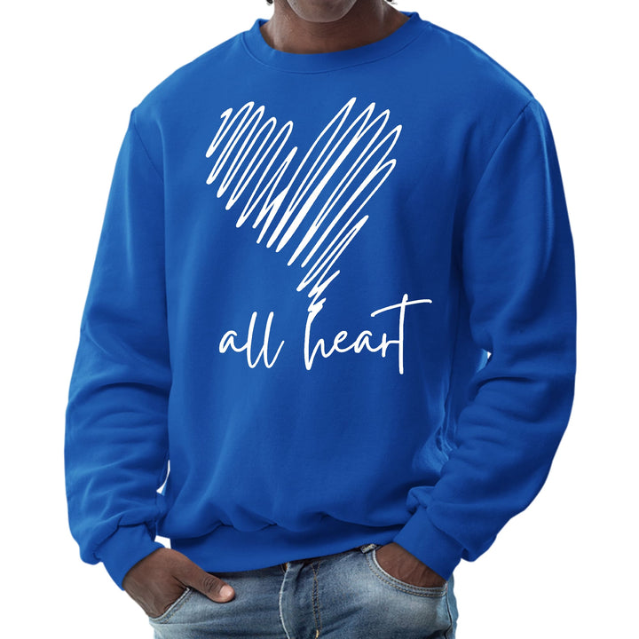 Mens Graphic Sweatshirt Say it Soul - All Heart Line Art Print - Mens