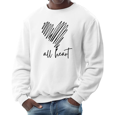 Mens Graphic Sweatshirt Say It Soul All Heart Line Art - Sweatshirts