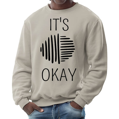 Mens Graphic Sweatshirt Say It Soul Its Okay Black Line Art - Mens | Sweatshirts