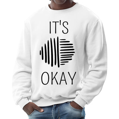 Mens Graphic Sweatshirt Say It Soul Its Okay Black Line Art - Mens | Sweatshirts