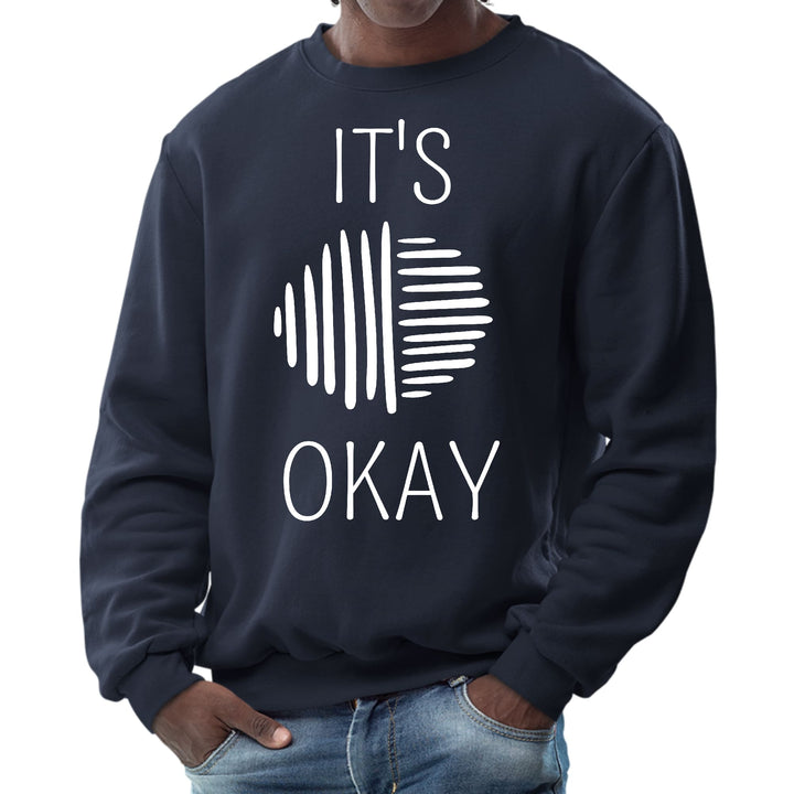 Mens Graphic Sweatshirt Say it Soul its Okay White Line Art - Mens | Sweatshirts