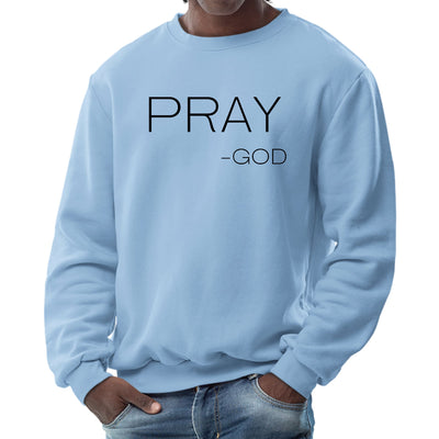 Mens Graphic Sweatshirt Say It Soul ’pray-god’ Statement T-shirt, - Mens