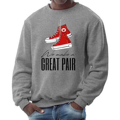 Mens Graphic Sweatshirt Say It Soul We Make a Great Pair Black - Mens