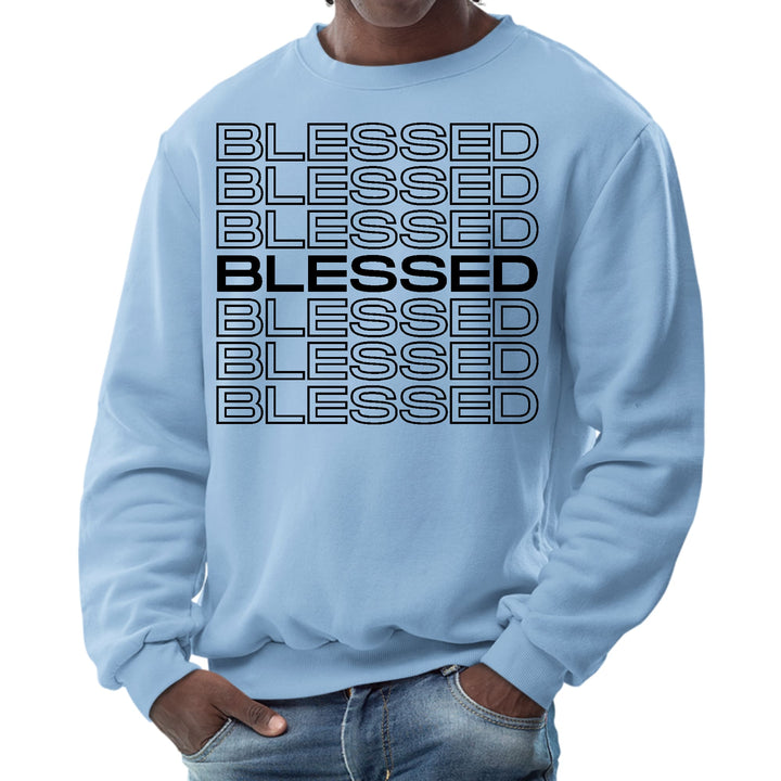 Mens Graphic Sweatshirt Stacked Blessed Print - Mens | Sweatshirts