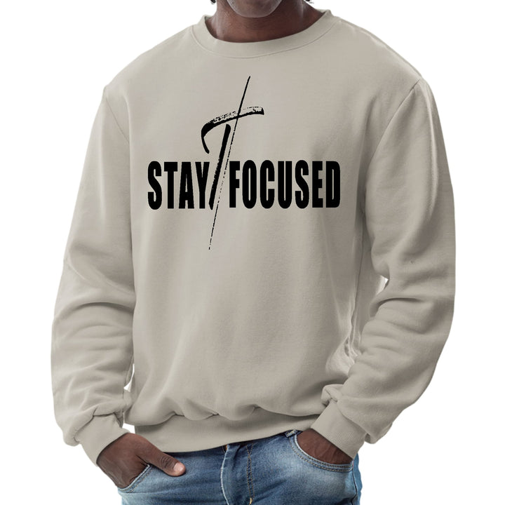 Mens Graphic Sweatshirt Stay Focused Black Print - Mens | Sweatshirts