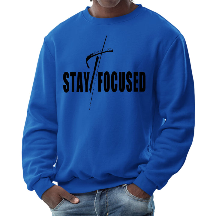 Mens Graphic Sweatshirt Stay Focused Black Print - Mens | Sweatshirts