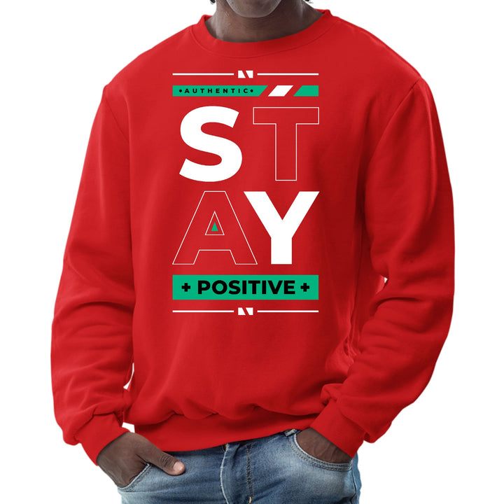 Mens Graphic Sweatshirt Stay Positive - Mens | Sweatshirts