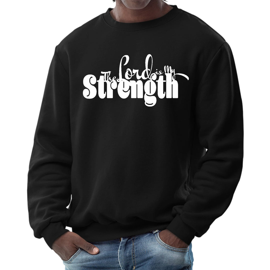 Mens Graphic Sweatshirt the Lord is my Strength Print - Mens | Sweatshirts