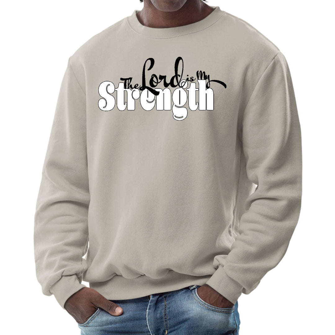 Mens Graphic Sweatshirt the Lord is my Strength Print - Mens | Sweatshirts