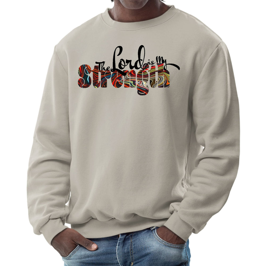 Mens Graphic Sweatshirt the Lord is my Strength Print - Mens | Sweatshirts