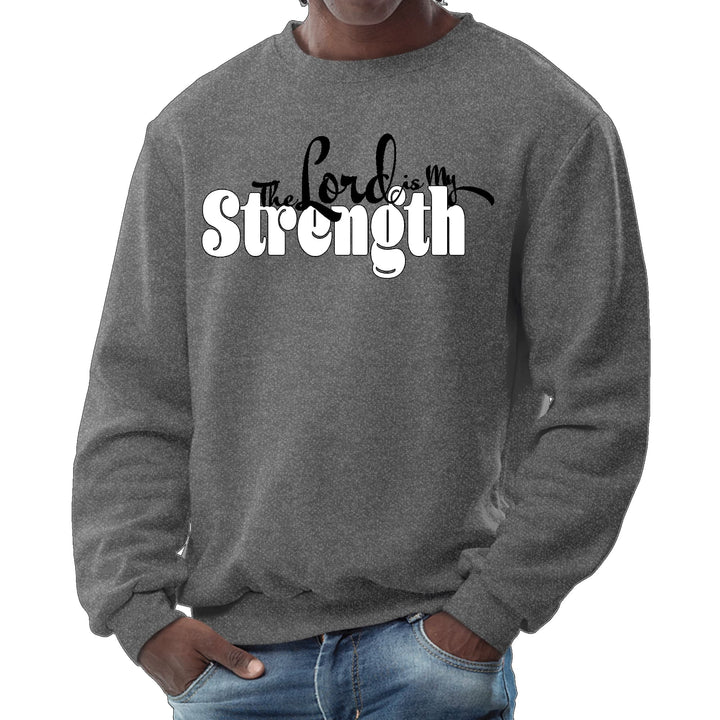 Mens Graphic Sweatshirt the Lord is my Strength Print - Mens | Sweatshirts