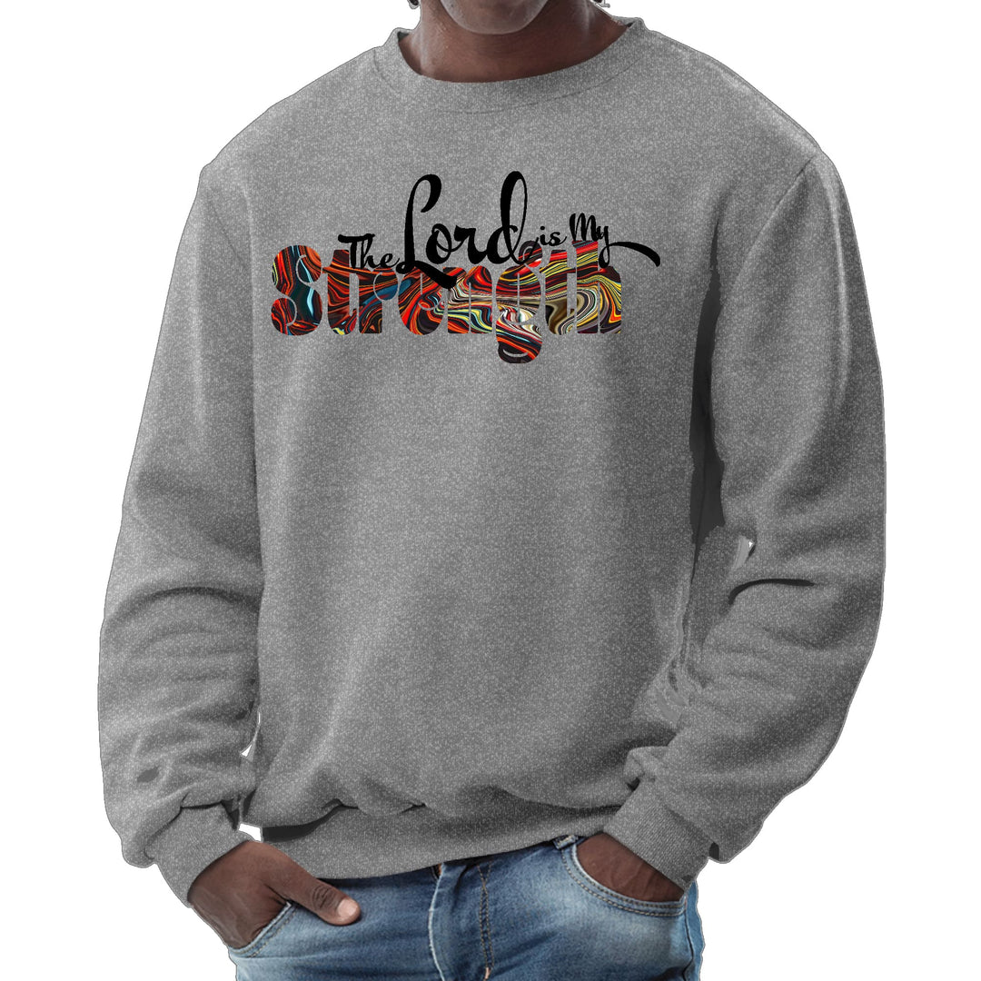 Mens Graphic Sweatshirt the Lord is my Strength Print - Mens | Sweatshirts