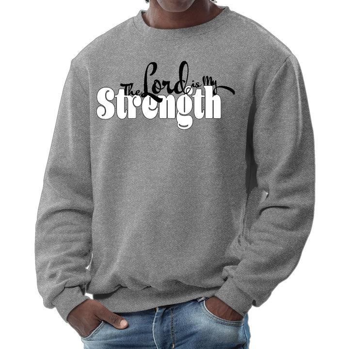 Mens Graphic Sweatshirt the Lord is my Strength Print - Mens | Sweatshirts